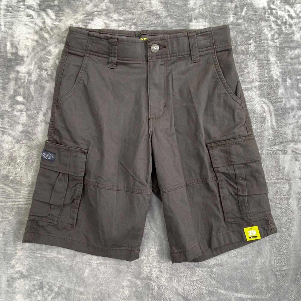 New Lee Extreme Motion Cargo Shorts‎ Men's 29 Gray Cotton Blend